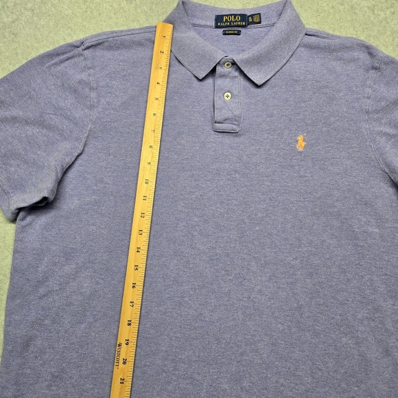 Polo Ralph‎ Lauren Polo Shirt Mens Extra Large Purple Classic Fit Short Sleeve - Picture 10 of 16